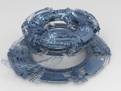 Genma realm sci fi platform 8  3D model
