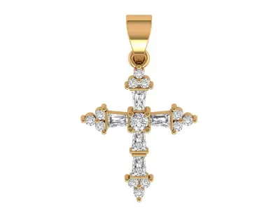 Cross Pendant 3D print model 4