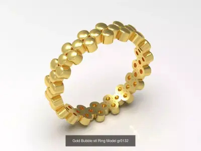 The Volume and Grandeur Gold Ring Collection 3D Model Pack