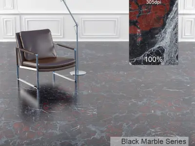 Black Marble Texture 3 3D model