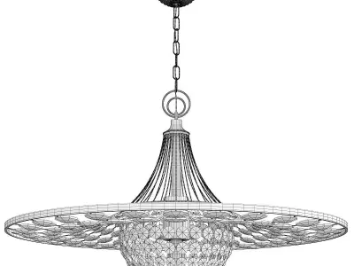 James R Moder Excelsior Chrome Crystal Chandelier Low-poly 3D model