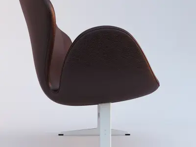 Swan Sofa 3321 - leather upholstery 3D model