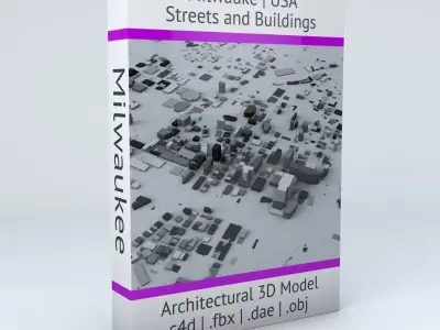 Milwaukee Streets and Buildings 3D model