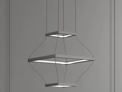 LANTERN pendant light with frame 3D model
