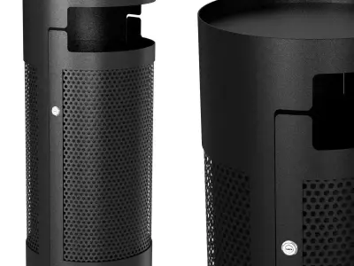 Tropitone District Round Waste Receptacle with Door and Bonnet  3D model