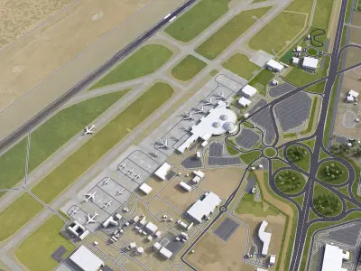 Sharjah - Airport - SHJ Low-poly 3D model