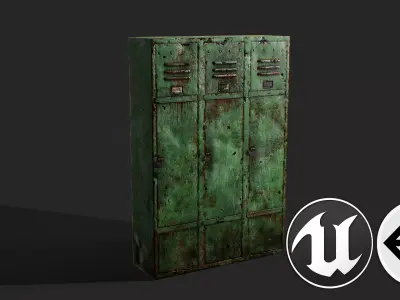 Wardrobe Changing Room Low-poly 3D model