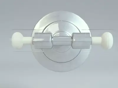 Wall Lamp Single Silver 5 3D model