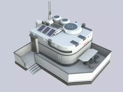 Scifi house Low-poly 3D model purchase