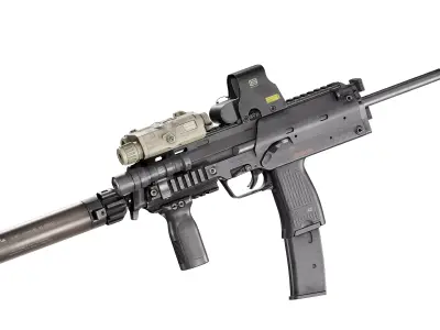 HK MP7 A2 SMG Low-poly 3D model