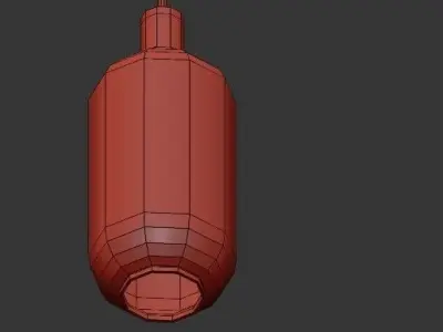 A M P three glass pendant lights hanging 3D model