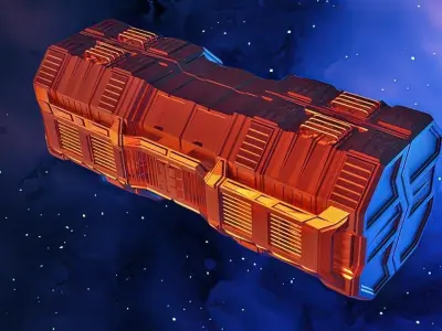 Sci-Fi Space Container  3D model