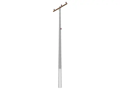 Concrete Lamp Post - Light Pole - Light Post - Street Light 43 3D model