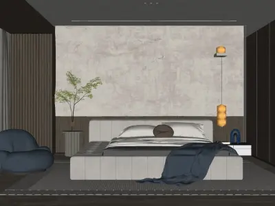 Bedroom Interior 3D model-3 3D model