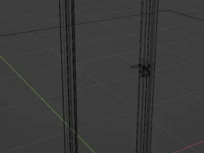 Simple door Free 3D model