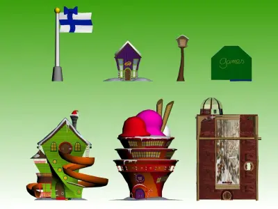 GAME MODEL LOW POLY PP 03 Low-poly 3D model