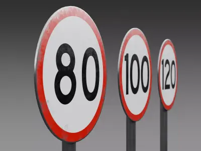 Road Sign Set V3 3D model