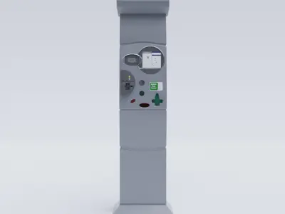 German Berlin Parking Meter 3D model