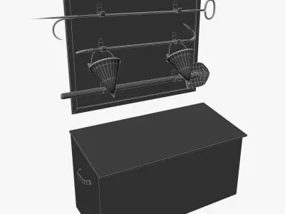 Fire equipment Low-poly 3D model
