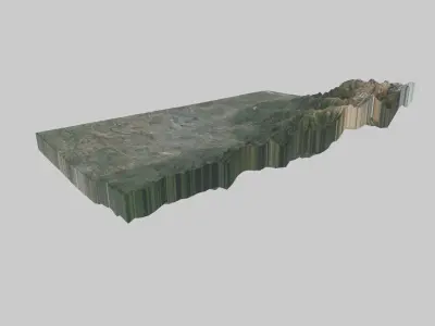 Almaty City Low-poly 3D model