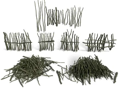 Low poly Sticks 230511 Low-poly 3D model