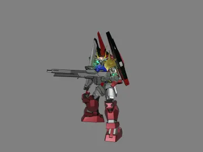 Attacker Gundam B 4 3D model