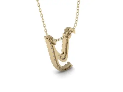 Pendant Alphabet Letter Y 3D print model