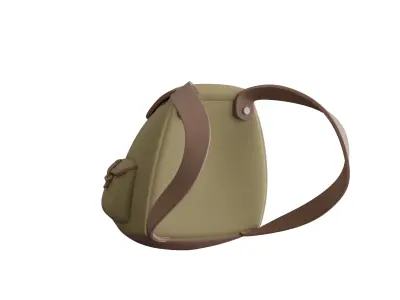 backpack Low-poly 3D model 8