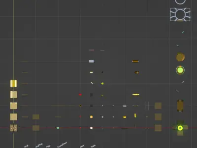 Gierki - SciFi LowPoly Cantina Pack Low-poly 3D model