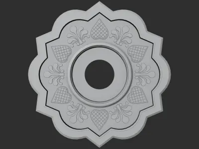 Ceiling pop design for fan and light   interior design  3D model