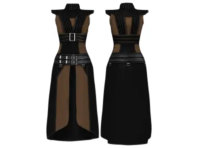 Period Outfit Low-poly 3D model