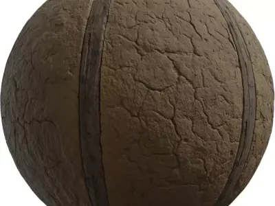 Earthen Wattle and Daub Wall PBR Texture 4K  Texture