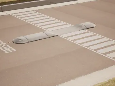 Realistic Road Pack Low-poly 3D model