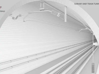  SUBWAY AND TRAIN TUNNEL DESIGN Low-poly 3D model