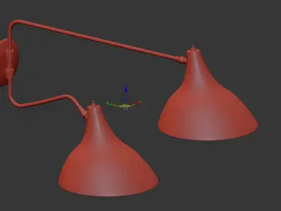 AERIN CHARLTON MEDIUM DOUBLE WALL LIGHT IN HAND 3D model