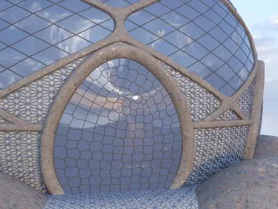 Sphere House Low-poly 3D model