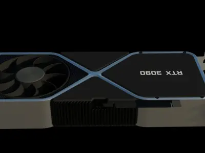 Nvidia 3090 RTX 3D model Low-poly 3D model