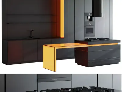 Kitchen Appliance Bosch Kitchen 79  Low-poly 3D model