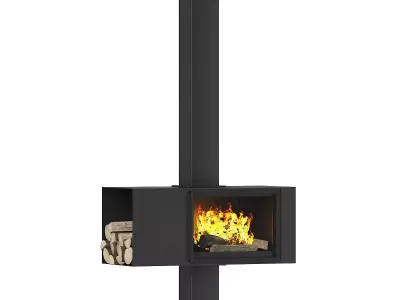 Floor Standing Fireplace 3D model