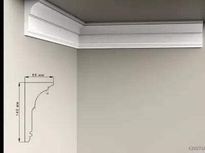 Profile cornice moulding Texture