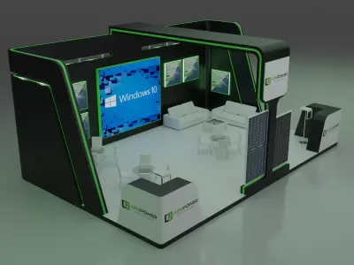 Exhibition Stall Size 20x30 Low-poly 3D model