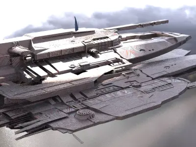 Spaceship Gunslinger design 2 3D model