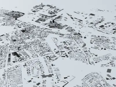 Malmo Streets and Buildings 3D model