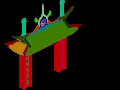 Game Taoist - gossip Tai Chi - door 3D model