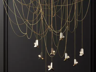 Chain chandelier  3D model