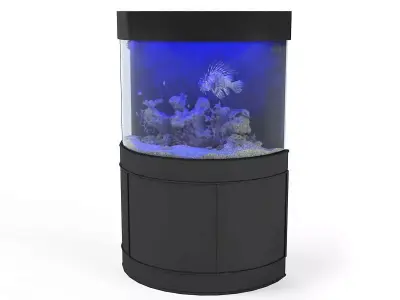 Black Metal Fish Aquarium 3D model