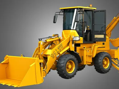 CLC T4000 Articulated Backhoe Loader Tracto Pelle 3D model