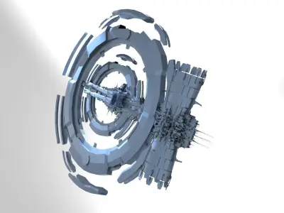 Sci Fi Portal Rig Gateway 3 3D model
