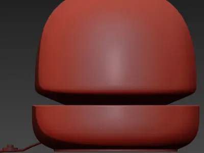 Stone Table Lamp 3D model