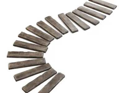 Wooden Log Path 3D model